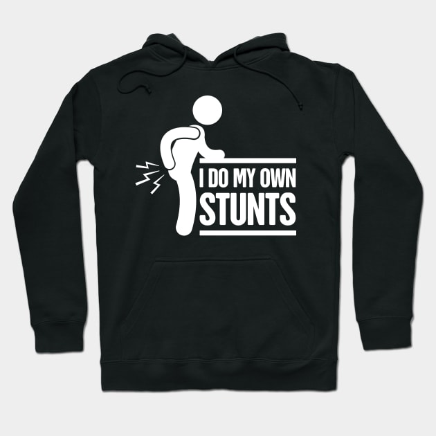 Stunts - Get Well Gift Fractured Broken Hip Bone Hoodie by MeatMan